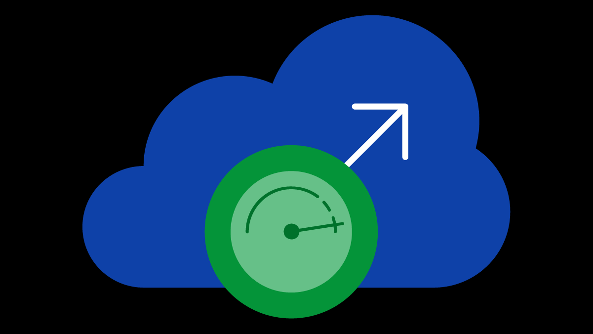 cloud with speedometer